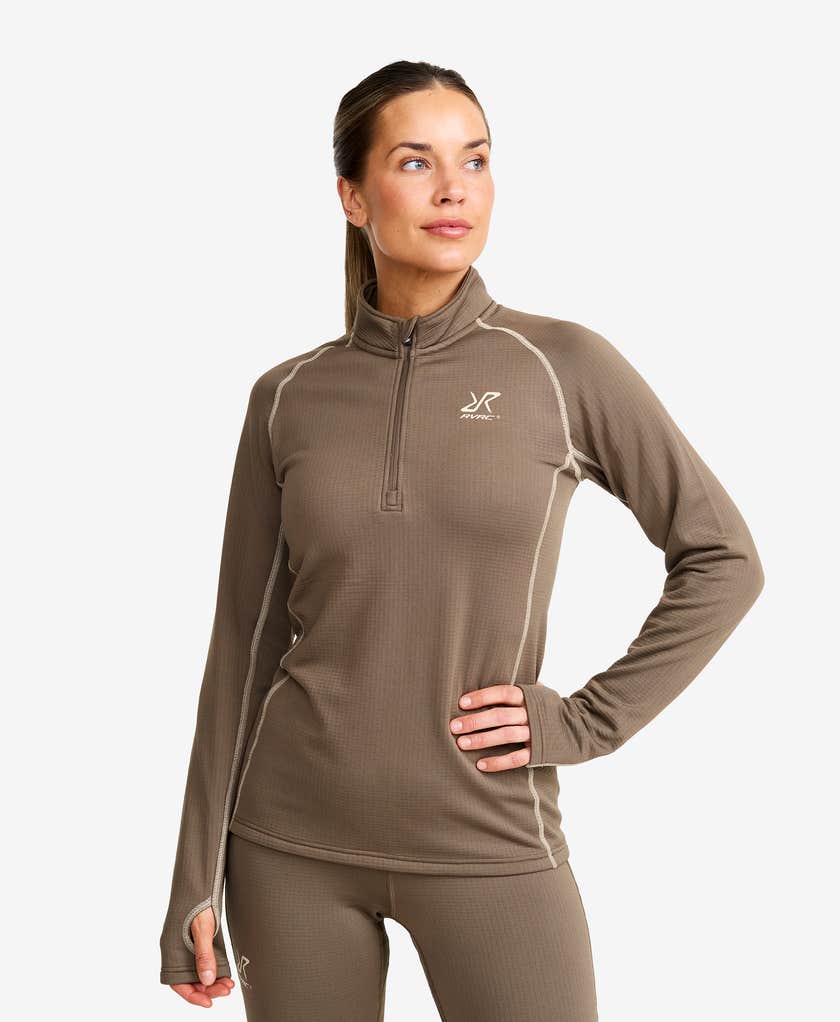 Waffle Half-zip Baselayer Top Women